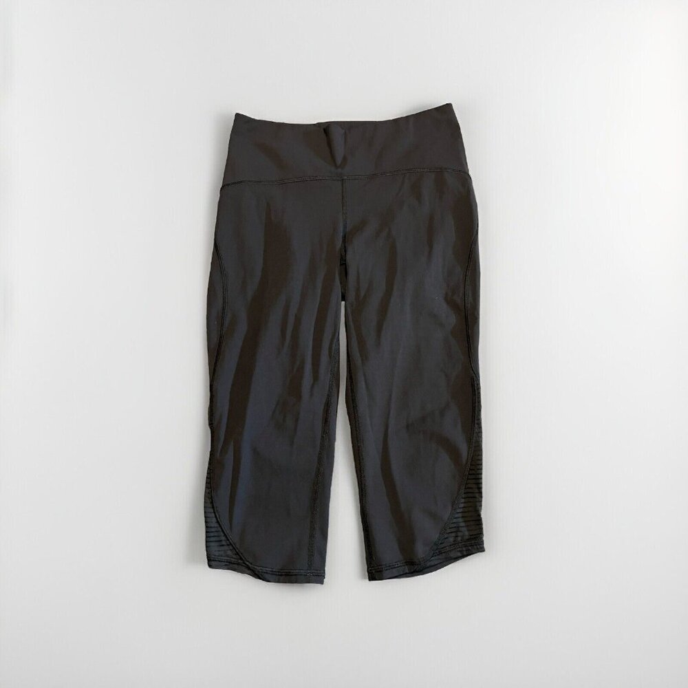 Lululemon Lean In Crop Black Leggings W6AEES Size 8